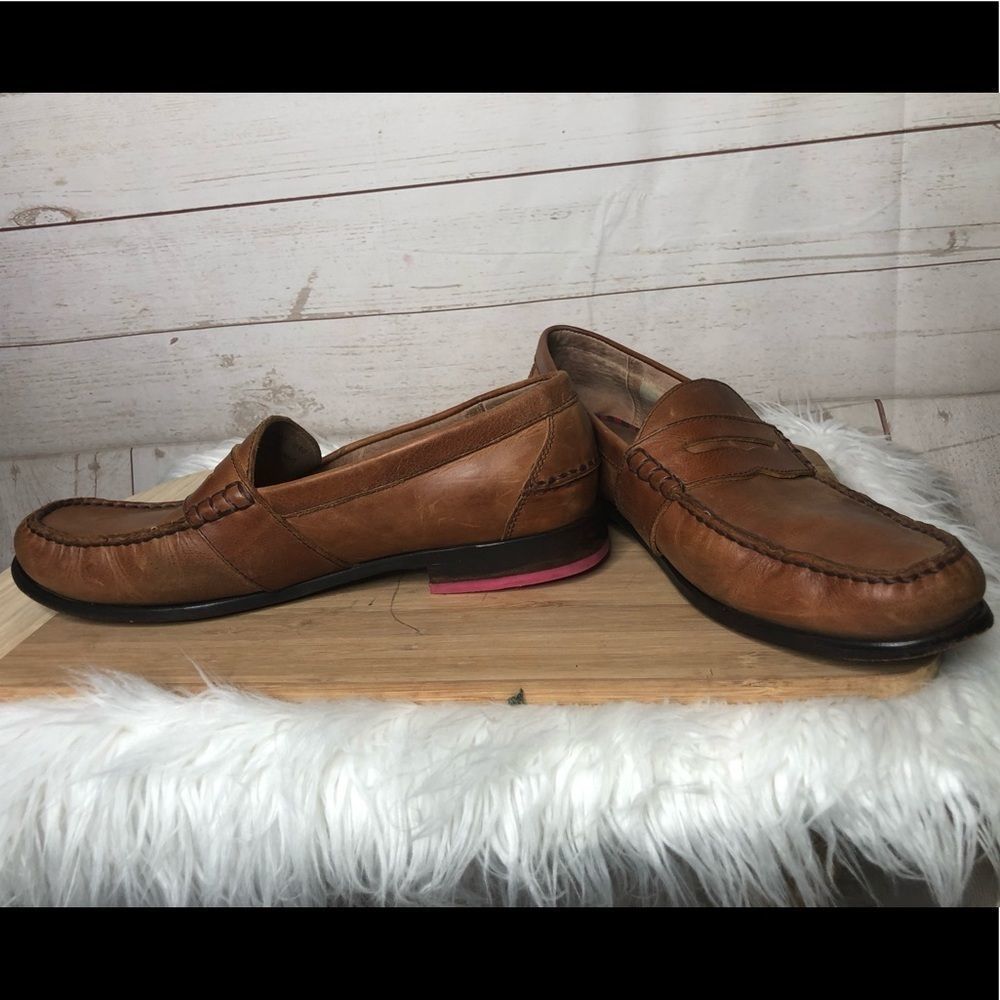 Men's Size 11.5 D- Polo Ralph Lauren Arscott Brown Leather Penny Loafers